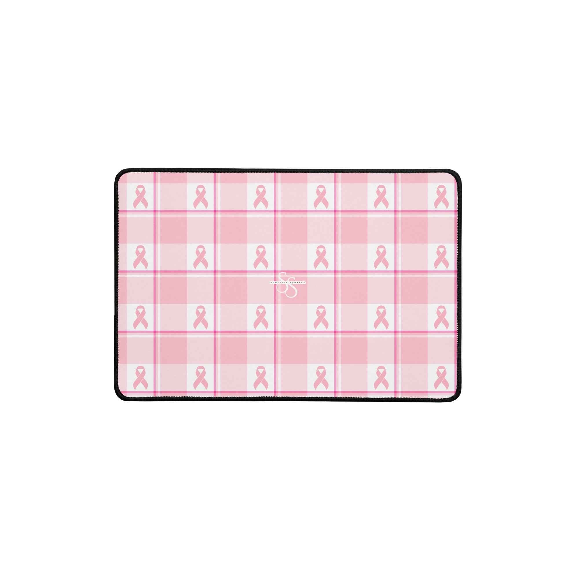 Desk Mat Breast Cancer Awareness Plaid 12″×18″ - Scottish Squares