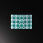 Desk Mat Cervical Cancer Awareness Plaid, Teal Ribbon, Supportive Gift - Scottish Squares