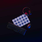 Desk Mat Colorectal Cancer Awareness Plaid, Dark Blue Ribbon, Supportive Gift - Scottish Squares