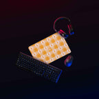 Desk Mat Kidney Cancer Awareness Plaid, Orange Ribbon, Supportive Gift - Scottish Squares