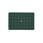 Desk Mat Green Blue Orange Plaid Tartan