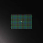 Desk Mat Green Blue Orange Plaid Tartan