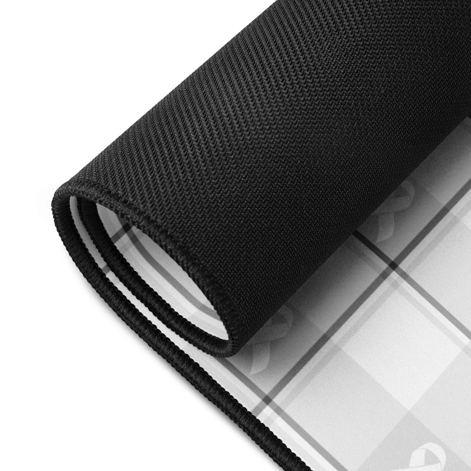 Desk Mat Lung Cancer Awareness Plaid, White Ribbon, Supportive Gift - Scottish Squares