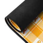 Desk Mat Kidney Cancer Awareness Plaid, Orange Ribbon, Supportive Gift - Scottish Squares
