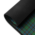 Desk Mat Green Blue Orange Plaid Tartan