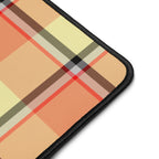 Personalized Claystone and Morning Mist Plaid Desk Mat - Scottish Squares