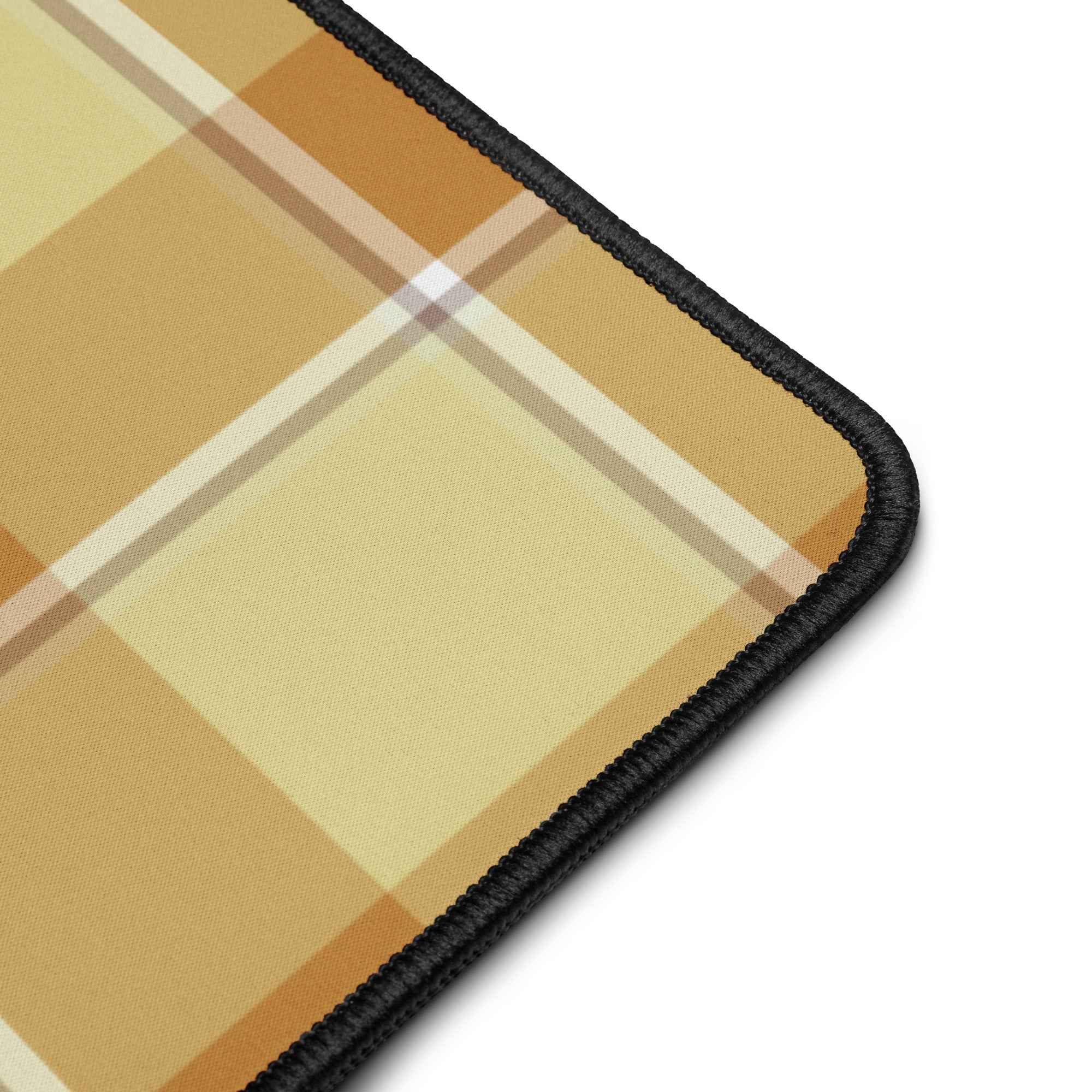 Personalized Zombie and Copper Plaid Desk Mat - Scottish Squares