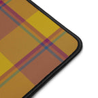 Personalized Potters Clay and Pizza Plaid Desk Mat - Scottish Squares