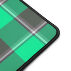 Personalized Spring Green and Finlandia Plaid Desk Mat - Scottish Squares