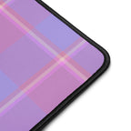Personalized Viola and Dull Lavender Plaid Desk Mat - Scottish Squares