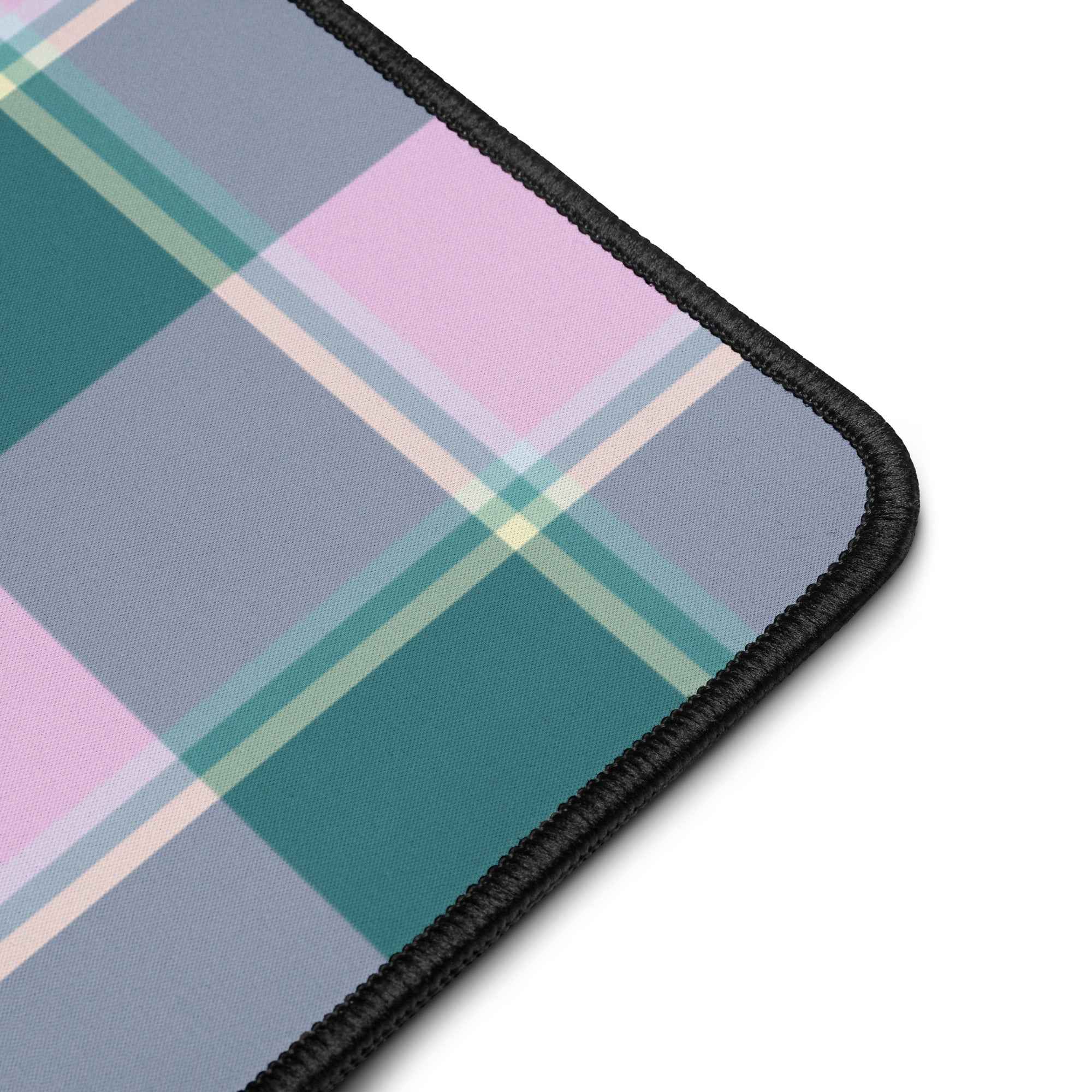 Personalized Ming and Melanie Plaid Desk Mat - Scottish Squares