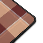 Personalized Whiskey and Livid Brown Plaid Desk Mat - Scottish Squares