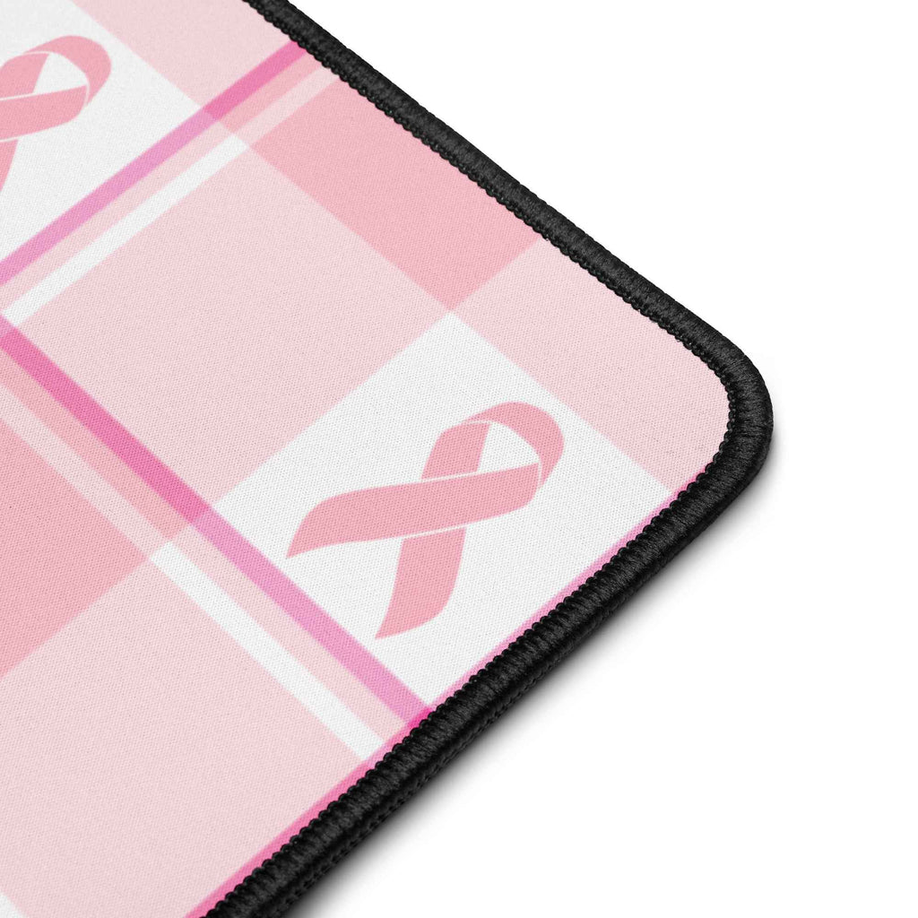 Desk Mat Breast Cancer Awareness Plaid - Scottish Squares