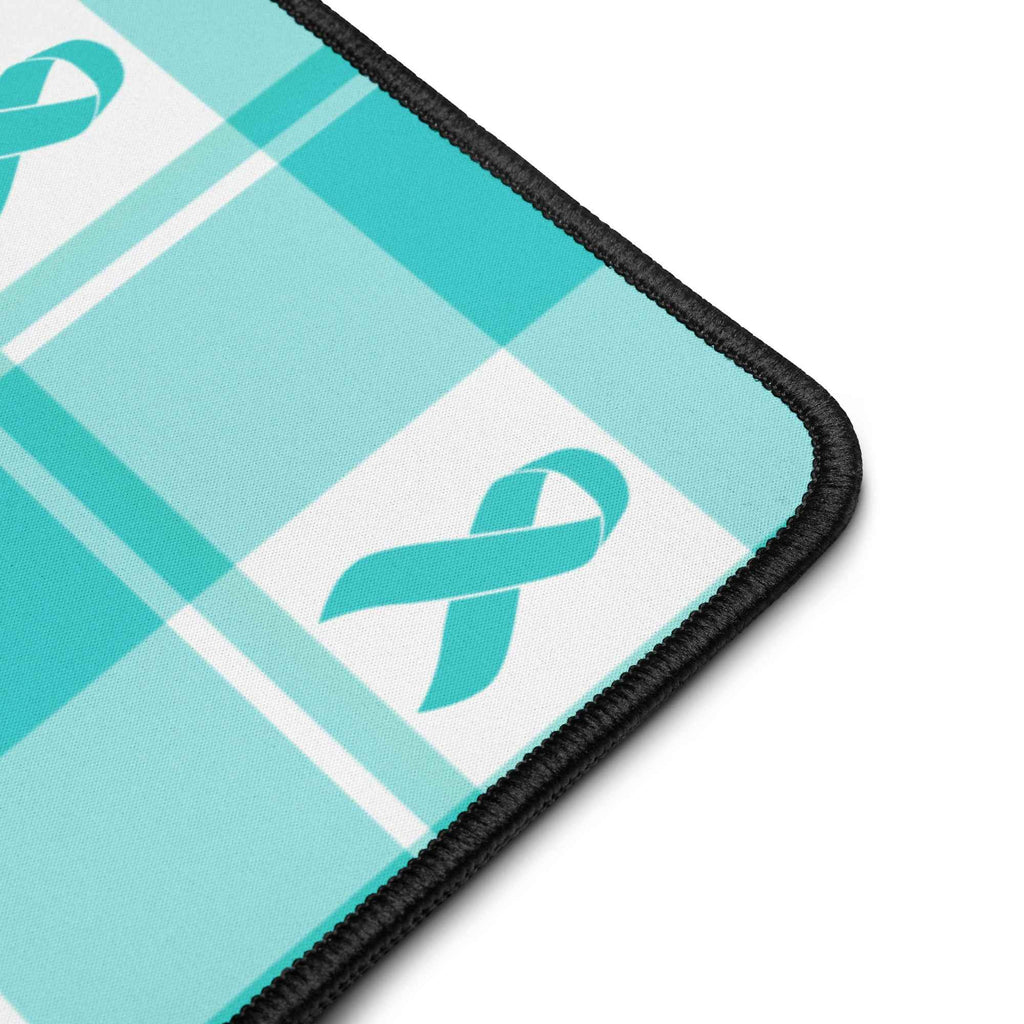 Desk Mat Ovarian Cancer Awareness Plaid - Scottish Squares