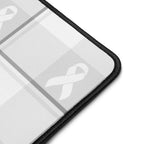 Desk Mat Lung Cancer Awareness Plaid, White Ribbon, Supportive Gift - Scottish Squares