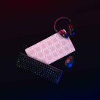Desk Mat Breast Cancer Awareness Plaid - Scottish Squares