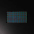 Desk Mat Green Blue Orange Plaid Tartan