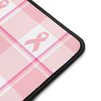 Desk Mat Breast Cancer Awareness Plaid - Scottish Squares
