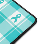 Desk Mat Ovarian Cancer Awareness Plaid - Scottish Squares