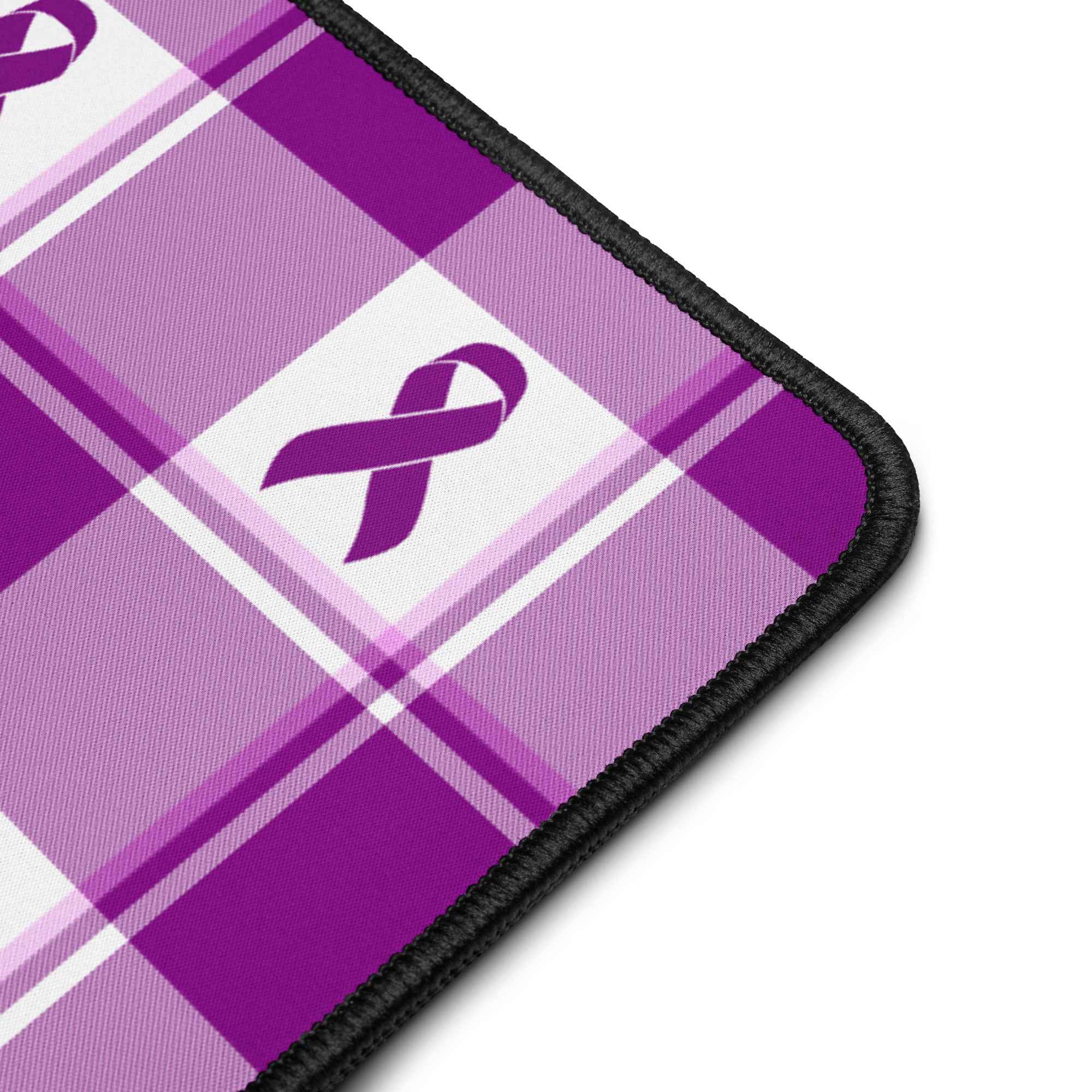 Desk Mat Pancreatic Cancer Awareness Plaid - Scottish Squares