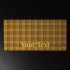 Personalized Potters Clay and Pizza Plaid Desk Mat - Scottish Squares
