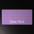 Personalized Viola and Dull Lavender Plaid Desk Mat - Scottish Squares