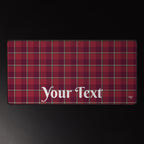 Personalized Old Brick and Cab Sav Plaid Desk Mat - Scottish Squares