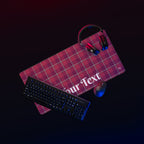 Personalized Old Brick and Cab Sav Plaid Desk Mat - Scottish Squares