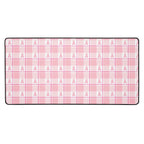 Desk Mat Breast Cancer Awareness Plaid 16″×32″ - Scottish Squares