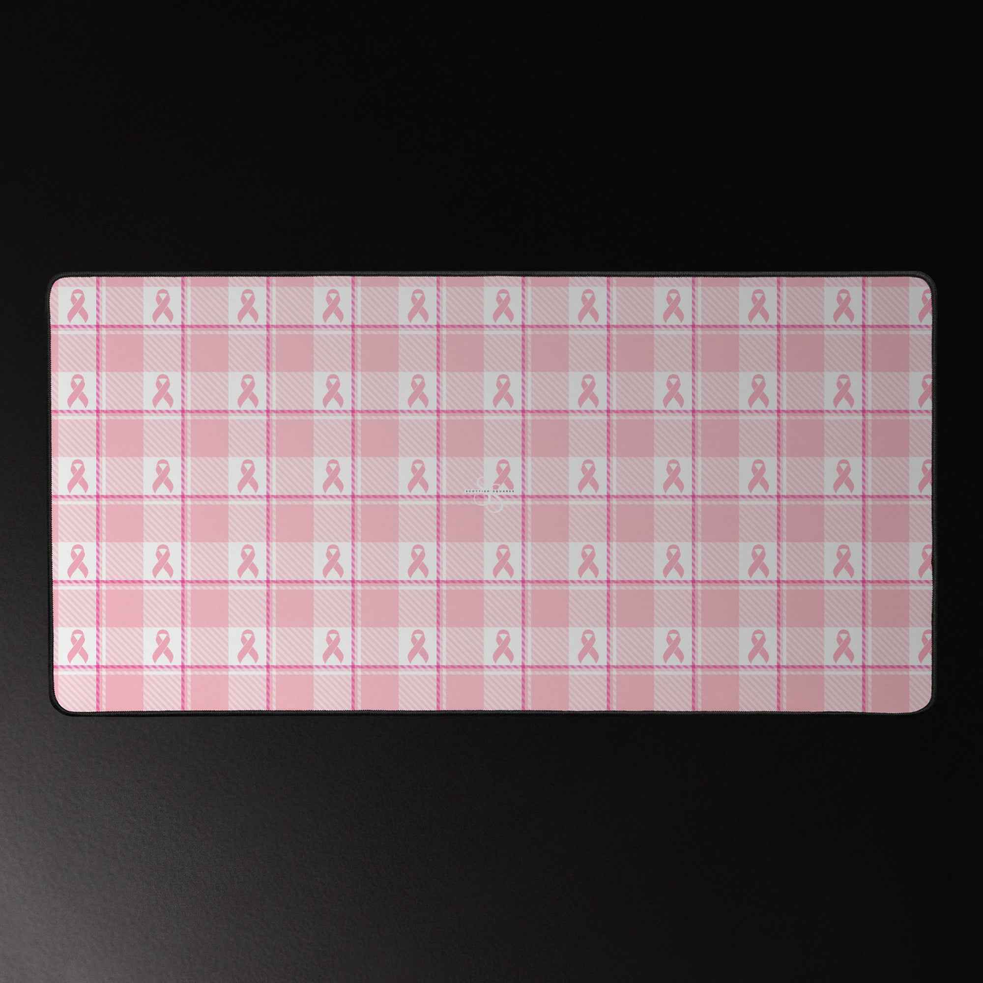 Desk Mat Breast Cancer Awareness Plaid - Scottish Squares
