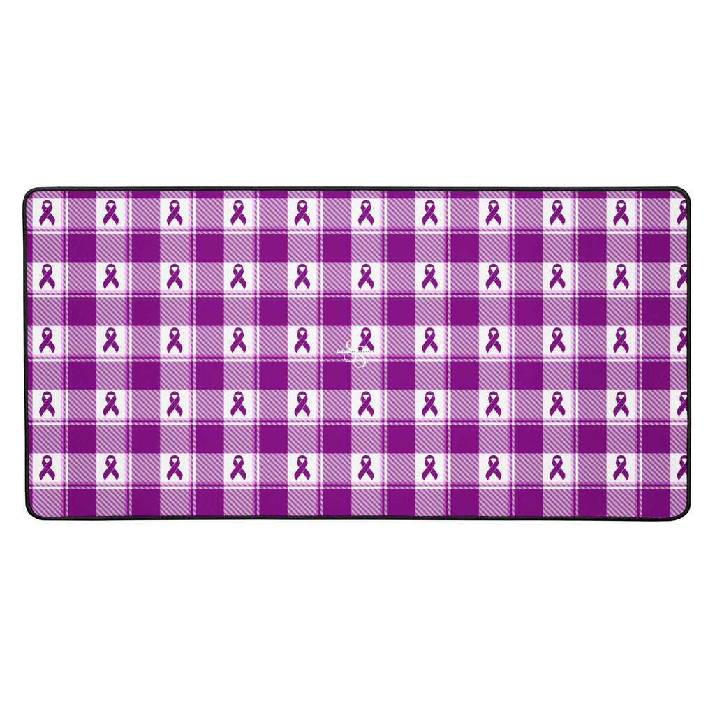 Desk Mat Pancreatic Cancer Awareness Plaid 16″×32″ - Scottish Squares