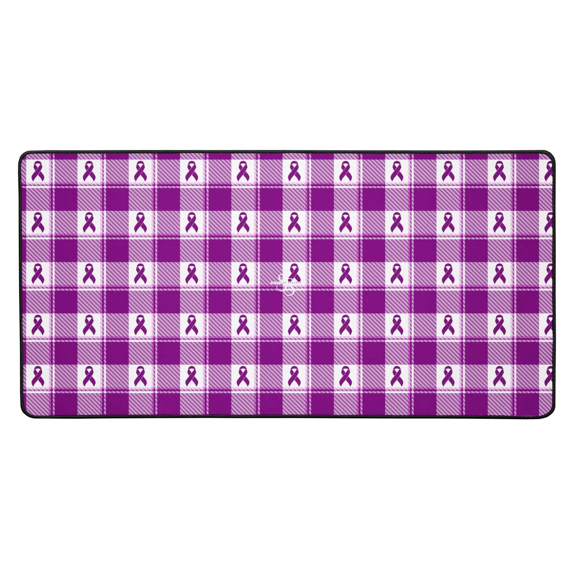 Desk Mat Pancreatic Cancer Awareness Plaid 16″×32″ - Scottish Squares