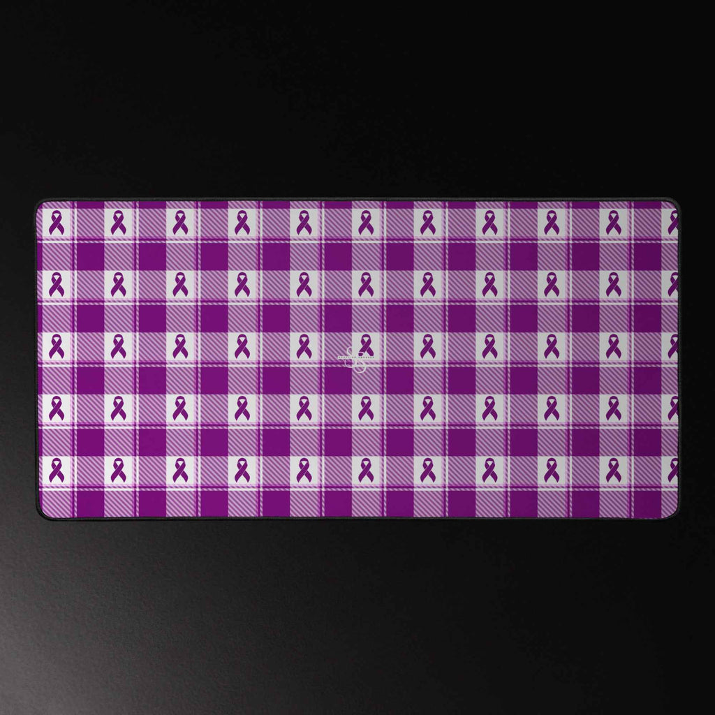 Desk Mat Pancreatic Cancer Awareness Plaid - Scottish Squares