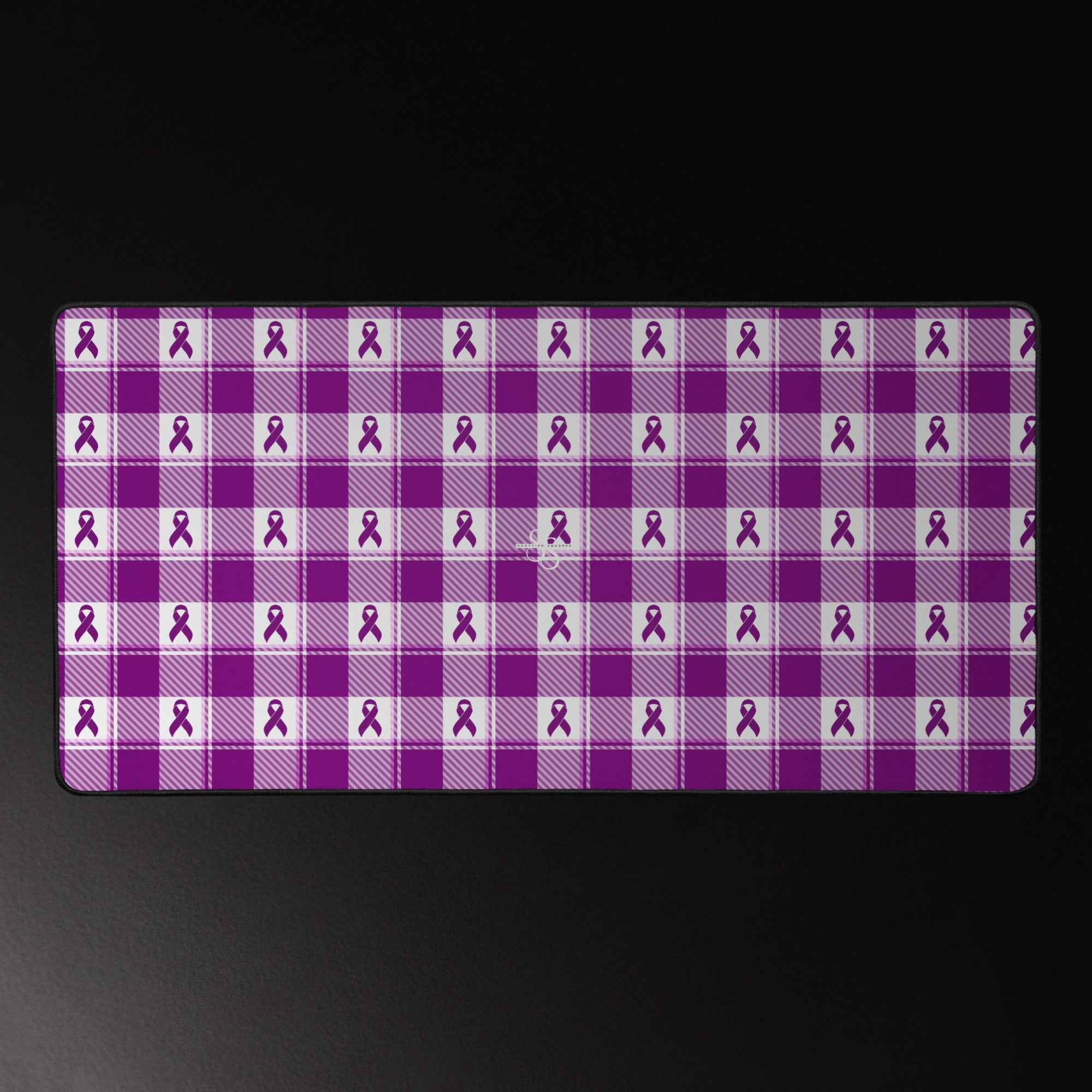 Desk Mat Pancreatic Cancer Awareness Plaid - Scottish Squares
