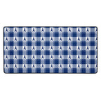Desk Mat Colorectal Cancer Awareness Plaid, Dark Blue Ribbon, Supportive Gift 16″×32″ - Scottish Squares