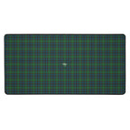 Desk Mat Green Blue Orange Plaid Tartan