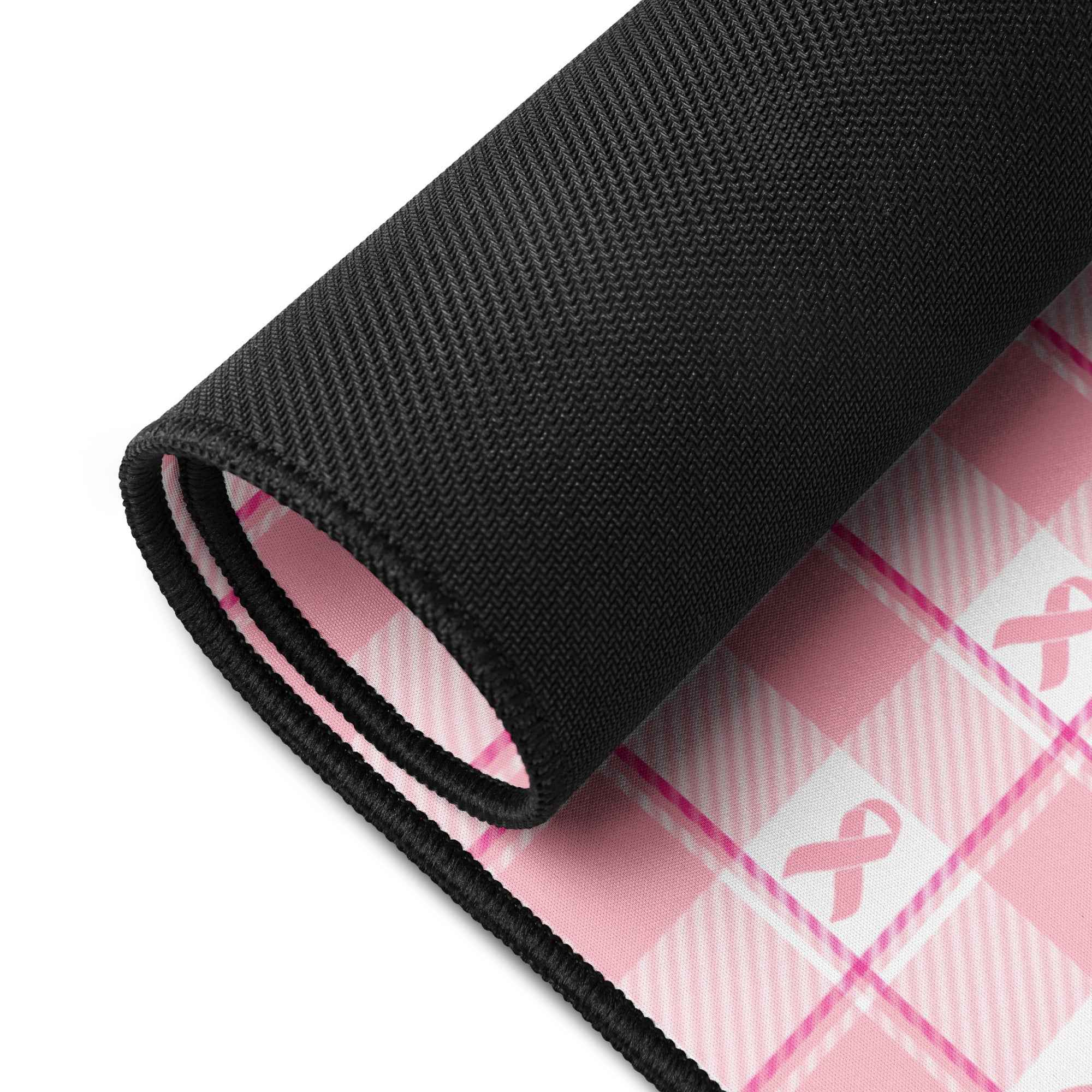 Desk Mat Breast Cancer Awareness Plaid - Scottish Squares