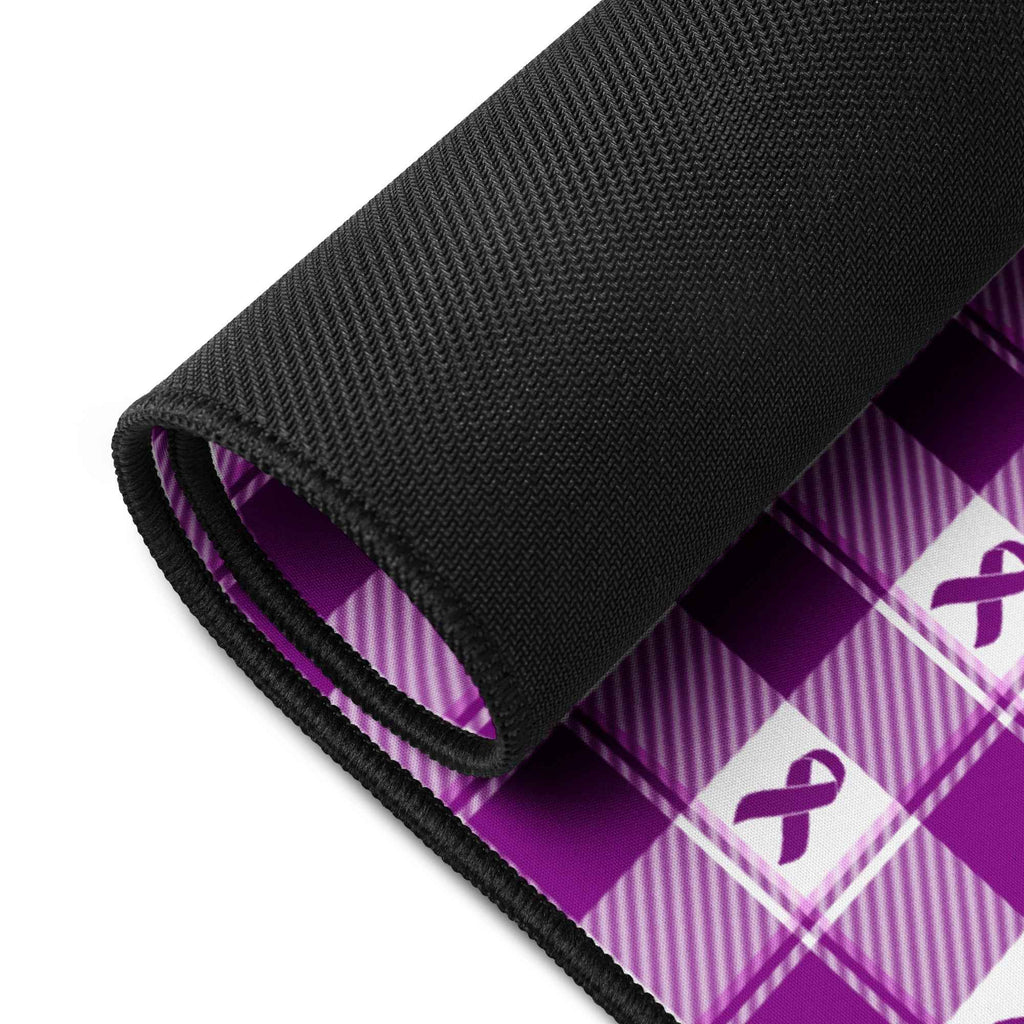 Desk Mat Pancreatic Cancer Awareness Plaid - Scottish Squares