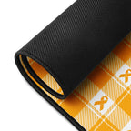 Desk Mat Kidney Cancer Awareness Plaid, Orange Ribbon, Supportive Gift - Scottish Squares