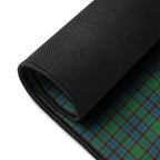Desk Mat Green Blue Orange Plaid Tartan