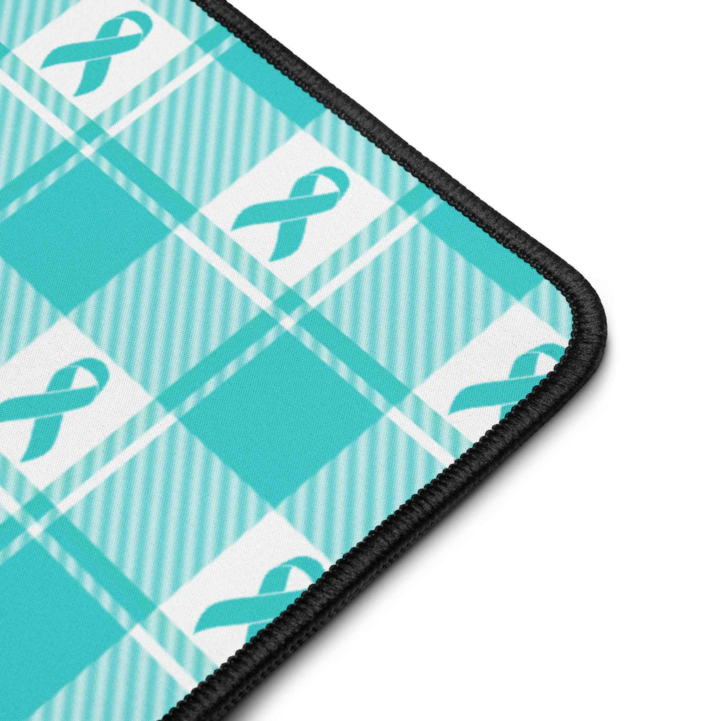 Desk Mat Ovarian Cancer Awareness Plaid - Scottish Squares