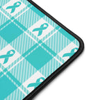 Desk Mat Ovarian Cancer Awareness Plaid - Scottish Squares