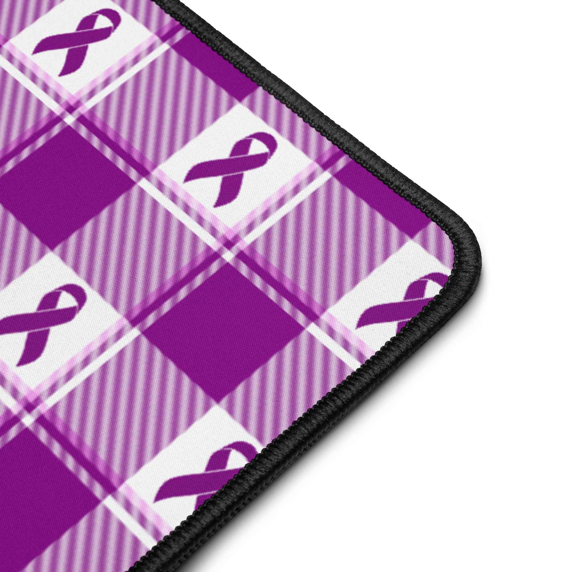 Desk Mat Pancreatic Cancer Awareness Plaid - Scottish Squares