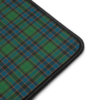 Desk Mat Green Blue Orange Plaid Tartan