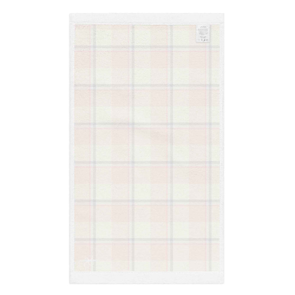 Claystone and Morning Mist Plaid Hand Towel - Scottish Squares