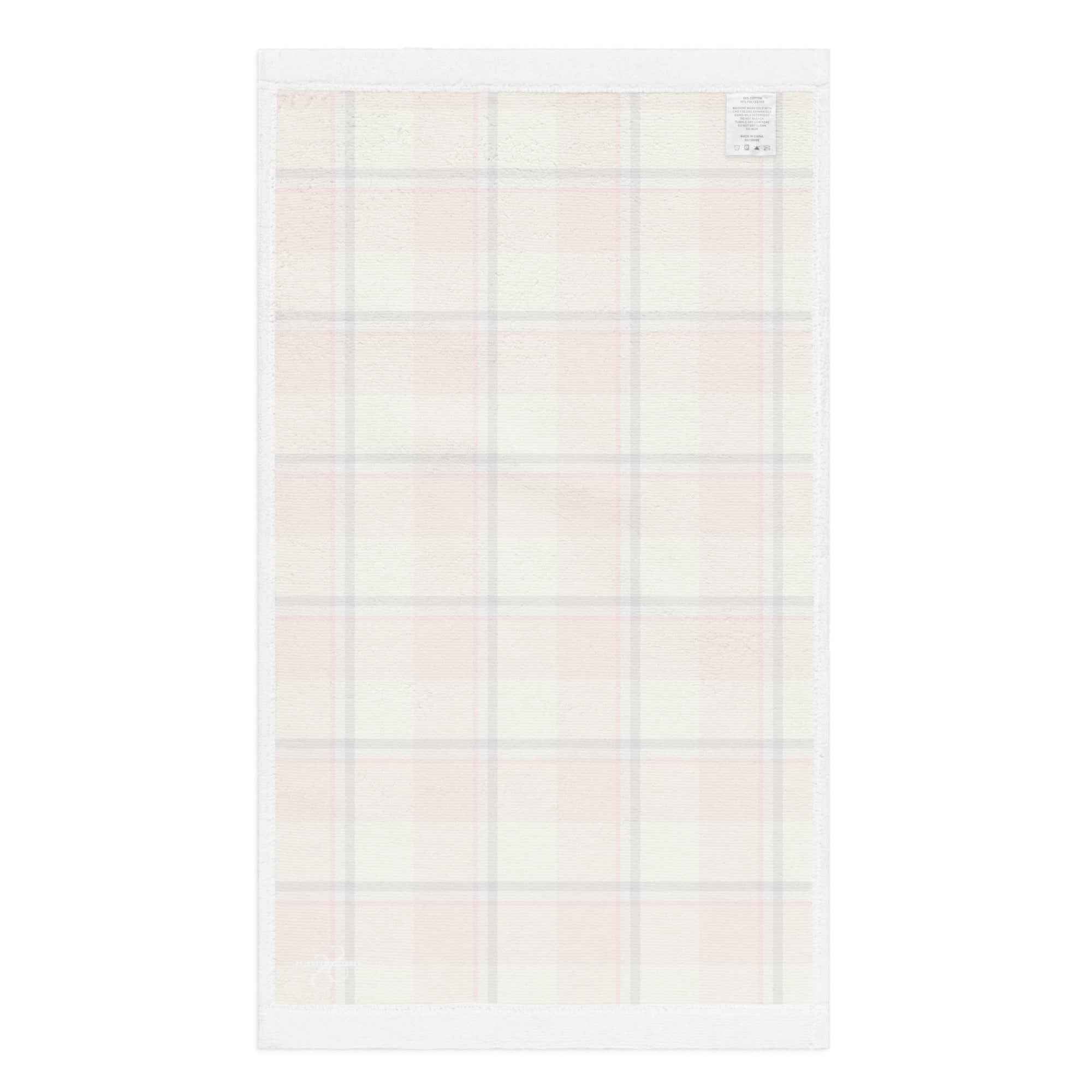 Claystone and Morning Mist Plaid Hand Towel - Scottish Squares