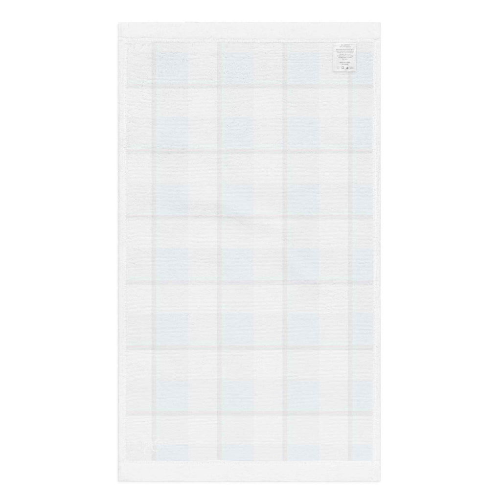 Pink Cloud and Blue Lagoon Plaid Hand Towel - Scottish Squares