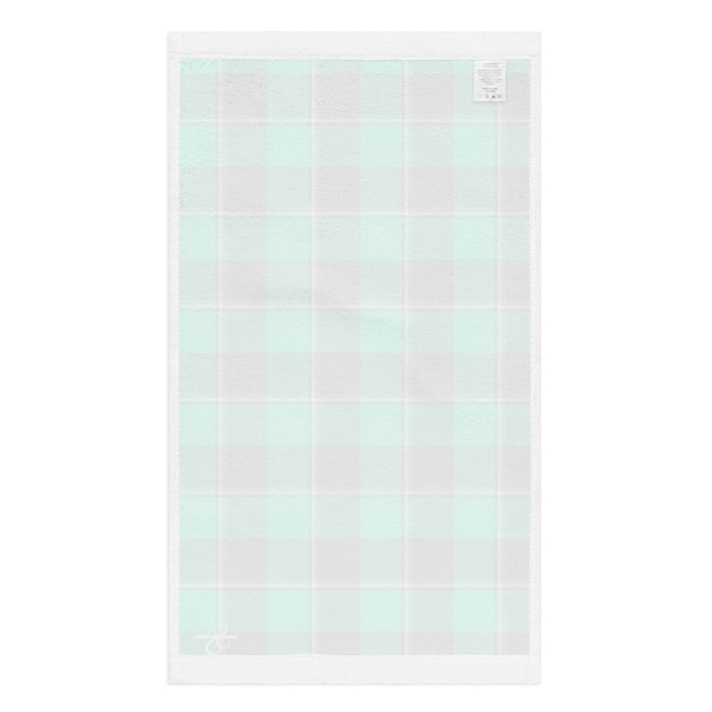 Spring Green and Finlandia Plaid Hand Towel - Scottish Squares