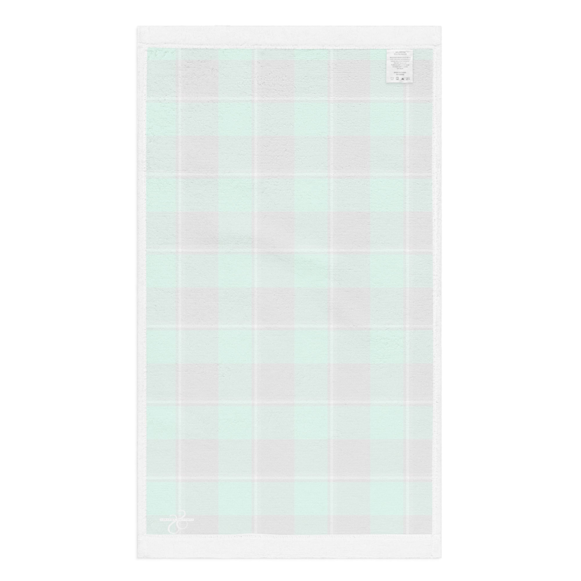 Spring Green and Finlandia Plaid Hand Towel - Scottish Squares
