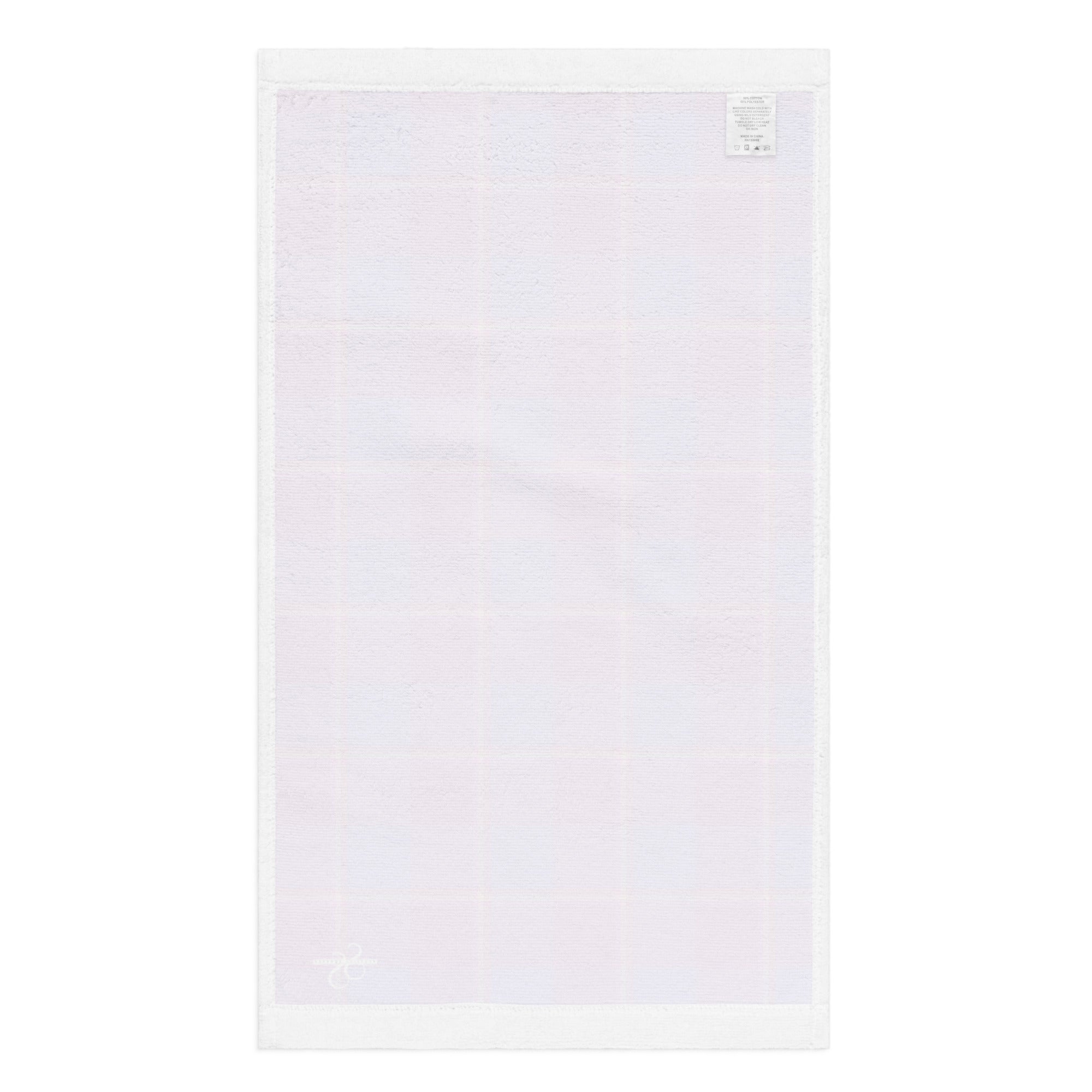 Viola and Dull Lavender Plaid Hand Towel - Scottish Squares